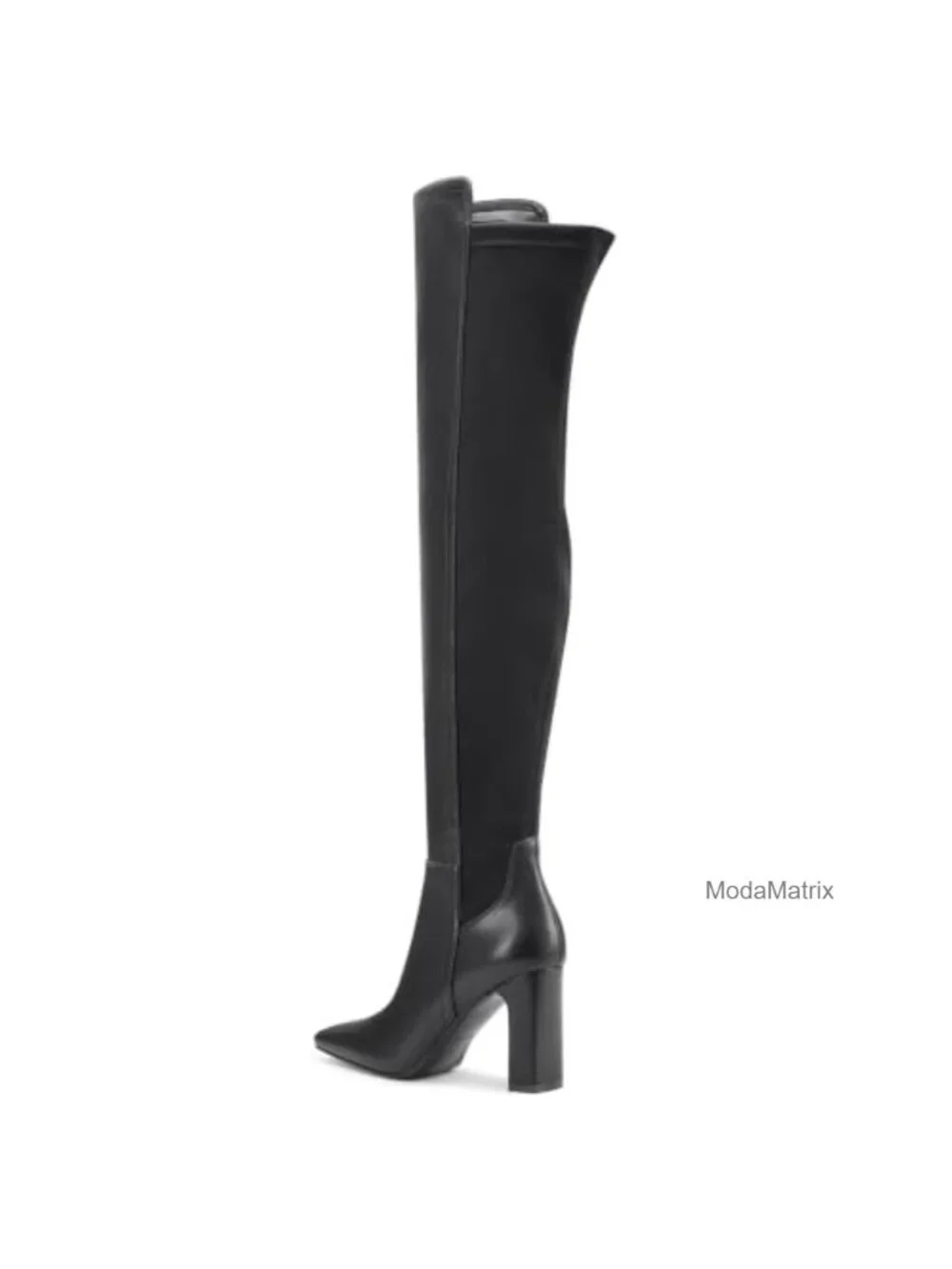 Women's Over-the-Knee Thigh High Boots Chunky Block Heel Square Toe Faux Leather